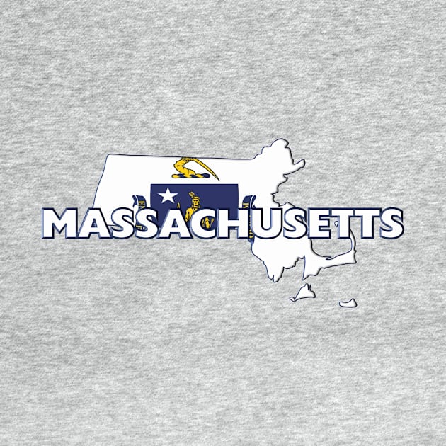 Massachusetts Colored State by m2inspiration